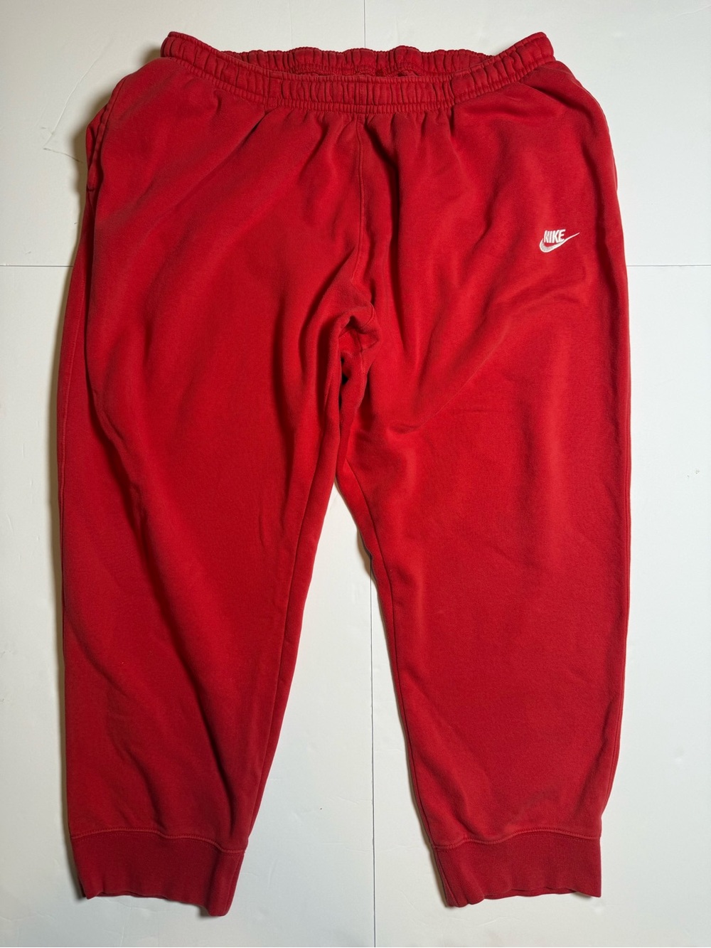 Nike Red Fleece Jogger Pants Men’s 4XL Big & Tall Tapered Drawstring Pockets